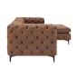 Invicta MODERN BAROCK Narożnik antyczny brąz mikrofibra prawostronny 275 x 72 x 160cm / 6540667