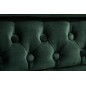 Invicta CHESTERFIELD Sofa 3 osobowa zielony aksamit 205 x 73 x 87cm / 40483