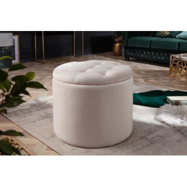 Pufa Modern Barock Storage 50cm aksamitny beż  40738