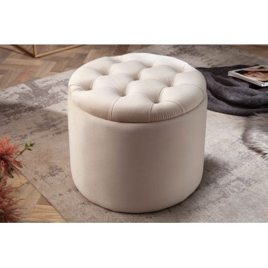 Pufa Modern Barock Storage 50cm aksamitny beż  40738