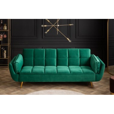 Sofa rozkładana Boutique szmaragdowo-zielony aksamit / 40566