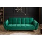 Invicta Sofa rozkładana Boutique szmaragdowo-zielony aksamit / 40566