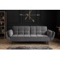 Invicta Sofa rozkładana Boutique szary aksamit 213cm / 40567