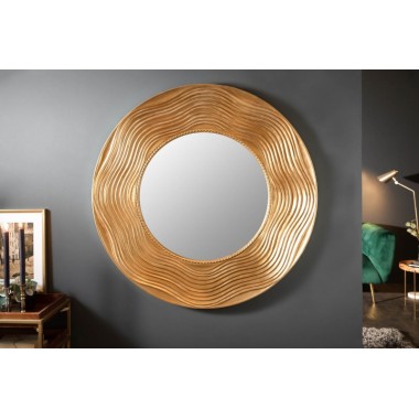 Lustro ścienne Circle 100cm okrągłe złote / 40697