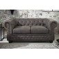 Invicta CHESTERFIELD Sofa 2 osobowa szary antyk/ 40518