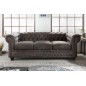 Invicta Sofa Modern barock Chesterfield 3 osobowa antyczna szarość / 40517