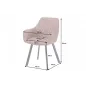 Invicta Krzesło PALERMO z podłokietnikiem mikrofibra jasnobrązowa 59cm / 39344