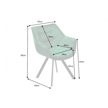 Krzesło DUTCH COMFORT szmaragdowo zielony aksamit / 39475