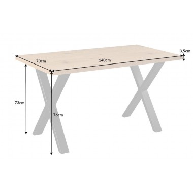 Industrialne Biurko Loft 140 cm dąb / 40872