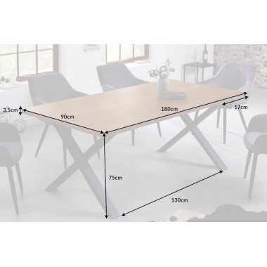 Industrialne Biurko Loft 140 cm dąb / 40872