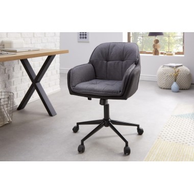 Krzesło biurowe Lounger szary antracyt / 40864