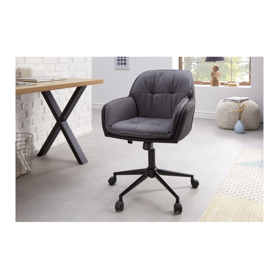 Invicta Krzesło biurowe Lounger szary antracyt / 40864