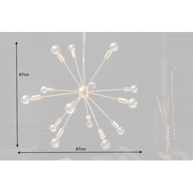 SPUTNIK LAMPA wisząca 85cm złota  41108