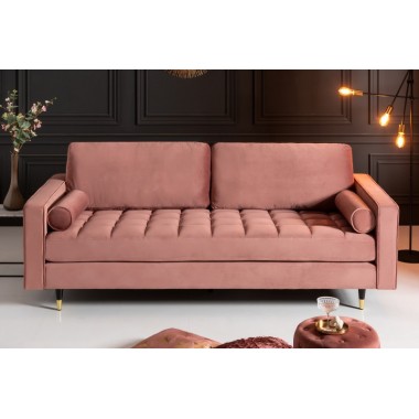 Sofa COZY VELVET 225cm grau Samt / 39846