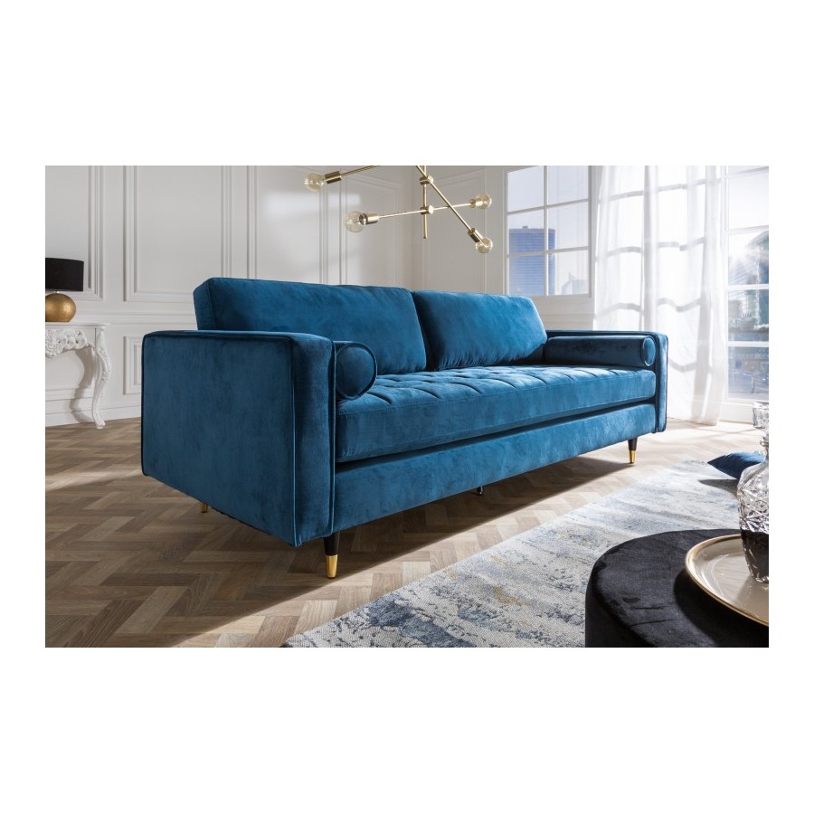 Invicta Sofa COZY VELVET aqua velvet 220cm / 39844