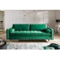 Invicta Sofa COZY VELVET szmaragdowo zielony aksamit 220cm / 39845