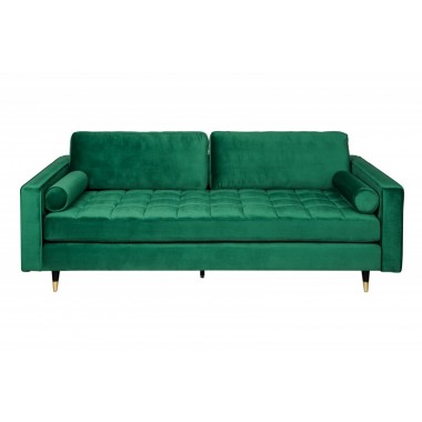 Elegancka Sofa COZY VELVET 225 szmaragdowo zielony aksamit / 39845