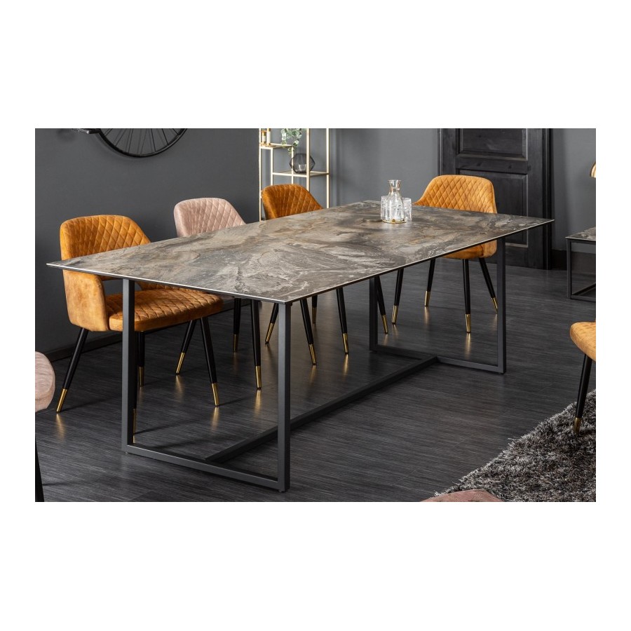Invicta STÓŁ DO JADALNI SYMBIOSE ceramiczny marmur w kolorze szarobrązowym / 6540668