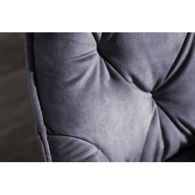 Designerskie krzesło MILANO szarozielony aksamit z pikowaniem Chesterfield  41180