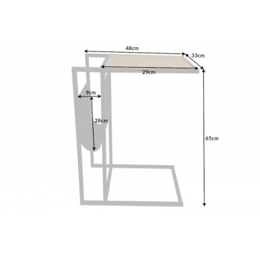 Stolik na laptopa Loft 47 cm dąb / 41207