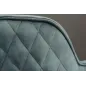 Invicta Krzesło EUPHORIA petrol aksamit obrotowe 180° / 40999