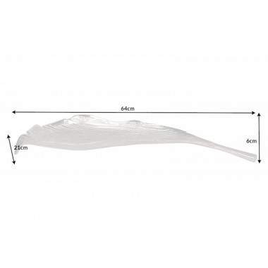 Patera Leaf 64 cm srebrna  / 41270