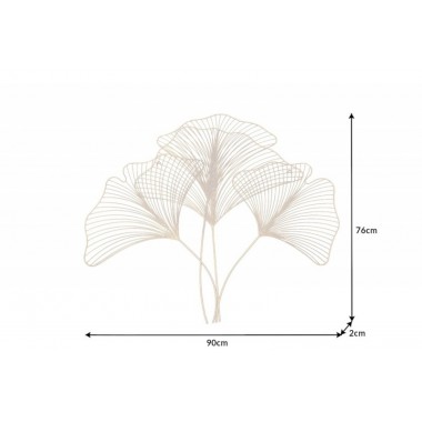 Dekoracja ścienna Ginkgo 90 cm złota / 41274