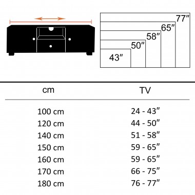 WOHNLING szafka RTV z litego drewna sheesham 145 cm / SKYG