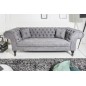 Invicta Sofa Paris II 230cm szara tkanina strukturalna / 40147