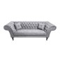 Invicta Sofa Paris II 230cm szara tkanina strukturalna / 40147