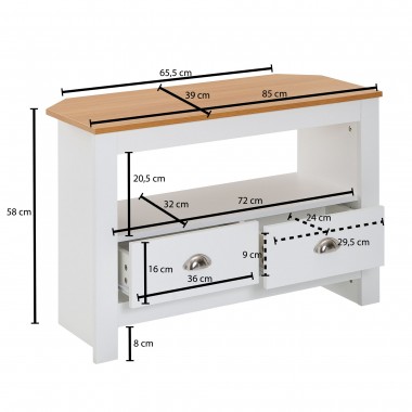 WOHNLING Szafka RTV modern biała 85cm / WL6.383