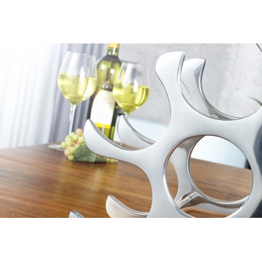 STOJAK NA WINO SREBRNY 28cm