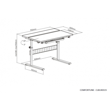 BIURKO dziecięce COMFORTLINE 401 grey