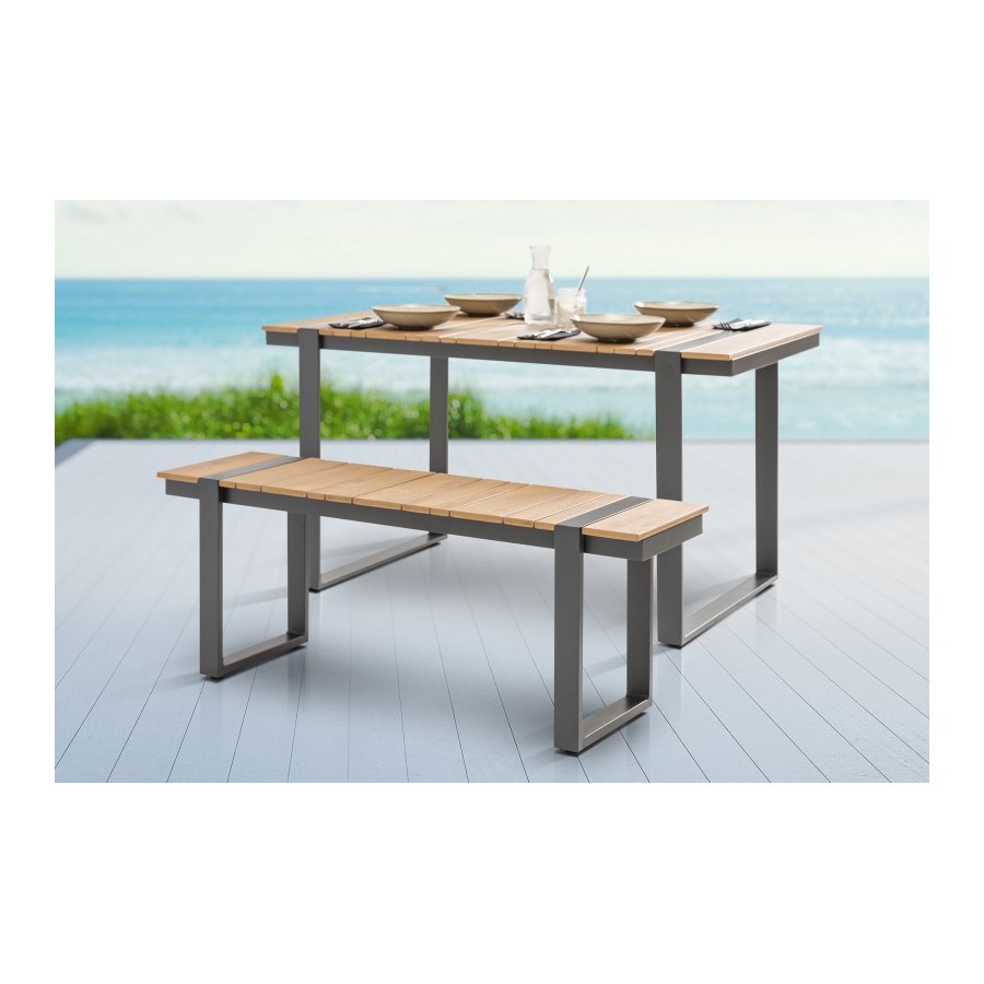 Invicta Ławka ogrodowa Tampa Lounge 125cm polywood natural / 40932