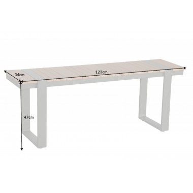 Ławka ogrodowa Tampa Lounge 125cm polywood natural / 40932