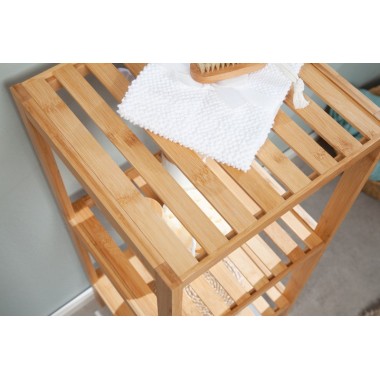 Regał łazienkowy Bamboo Spa 145cm naturalny bambus / 40943