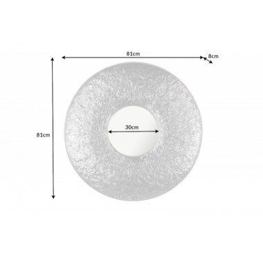 Lustro ścienne Unique 81cm srebrne / 41759