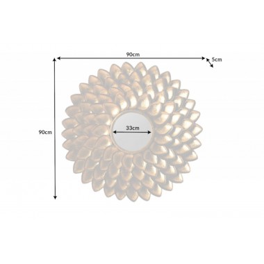 Lustro ścienne Flower 90cm złote / 41762