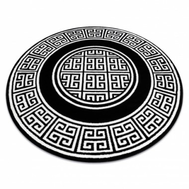 Dywan Versace meander czarny kość słoniowa Ø 150cm