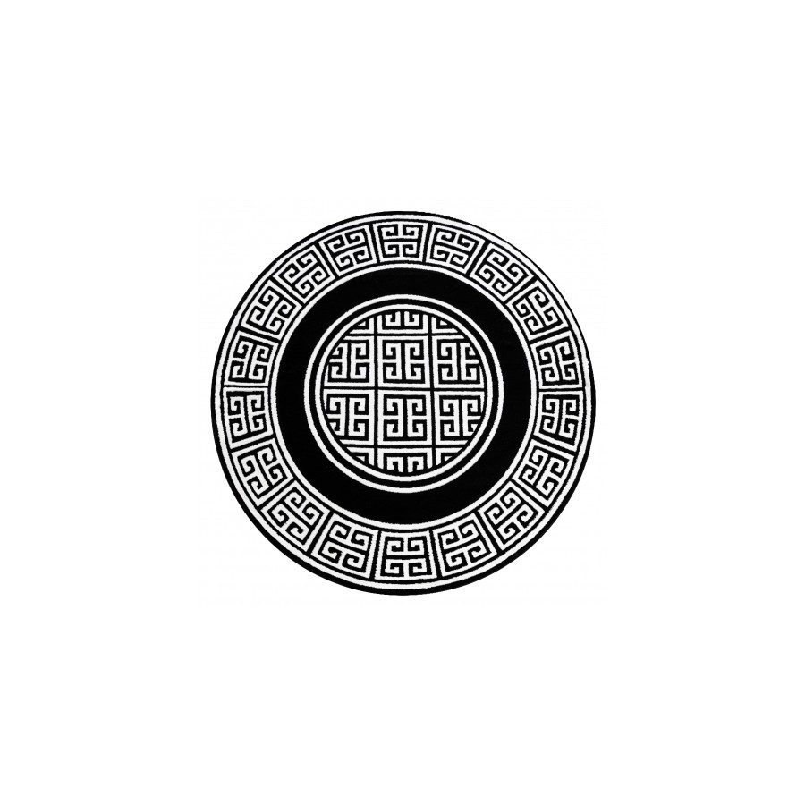 Dywan Versace meander czarny kość słoniowa Ø 150cm Dywan Versace meander czarny kość słoniowa Ø 150cm