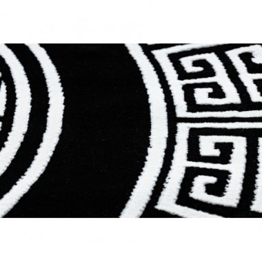 Dywan Versace meander czarny kość słoniowa Ø 150cm