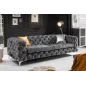 Invicta Chesterfield Sofa 3-osobowa MODERN BAROCK ciemnoszary aksamit 240cm / 41134