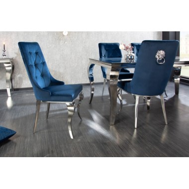 Krzesło Modern Barock Royal Blue aksamit / 41505