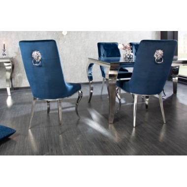 Krzesło Modern Barock Royal Blue aksamit / 41505