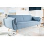 Invicta Sofa Divani II rozkładana jasnoniebieska struktura 215cm / 40088