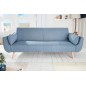 Invicta Sofa Divani II rozkładana jasnoniebieska struktura 215cm / 40088