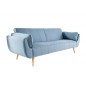 Invicta Sofa Divani II rozkładana jasnoniebieska struktura 215cm / 40088