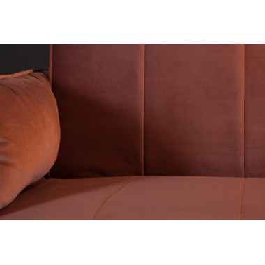 Sofa Divani II rozkładana różowy aksamit 215cm / 40091