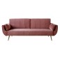 Invicta Sofa Divani II rozkładana różowy aksamit 215cm / 40091