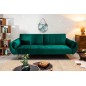 Invicta Sofa Divani II rozkładana szmaragdowozielony aksamit 215cm / 40090